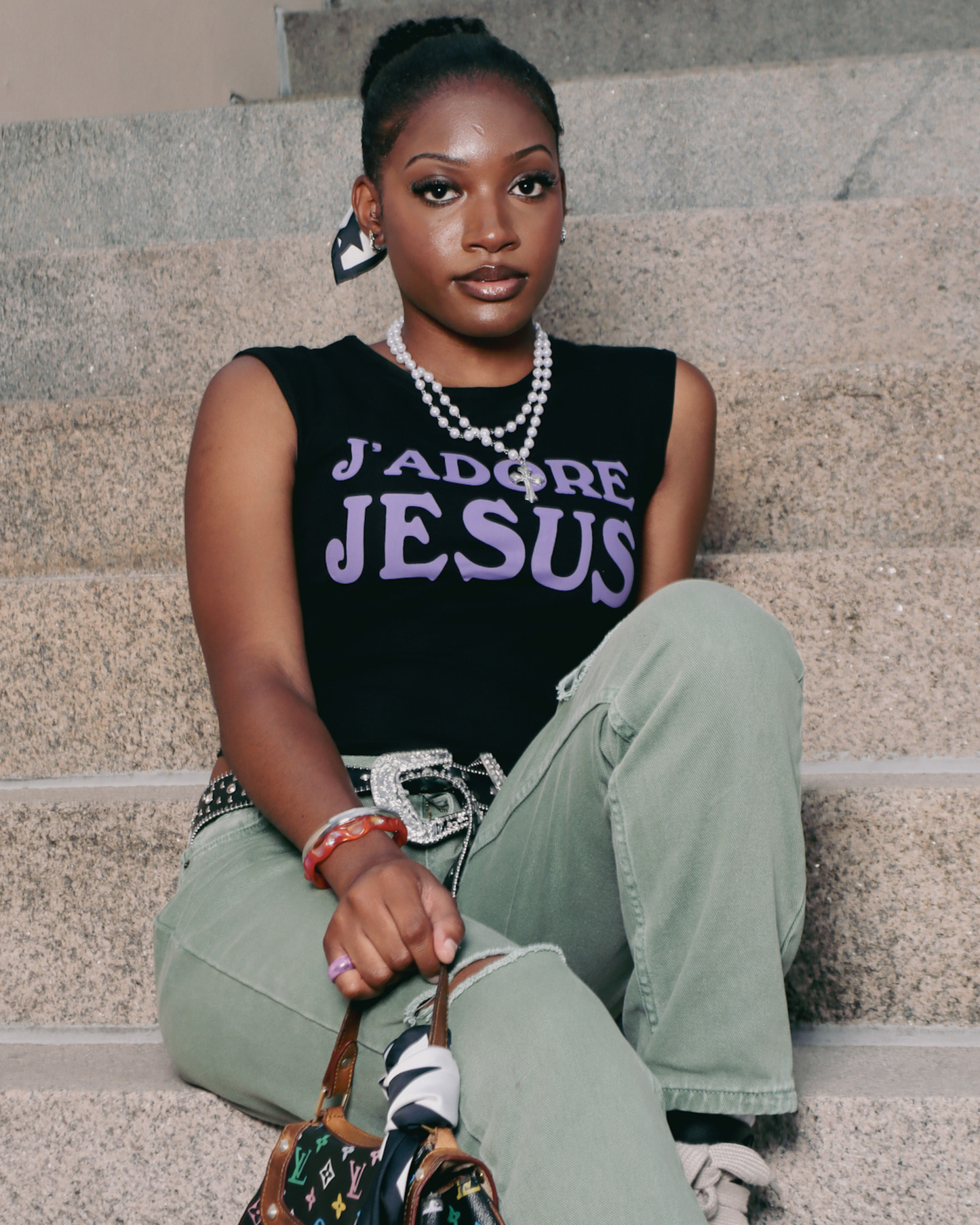 J’ADORE JESUS Tank (Black)