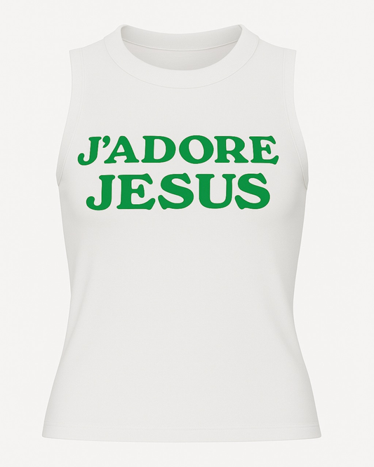 J’ADORE JESUS Tank (White)
