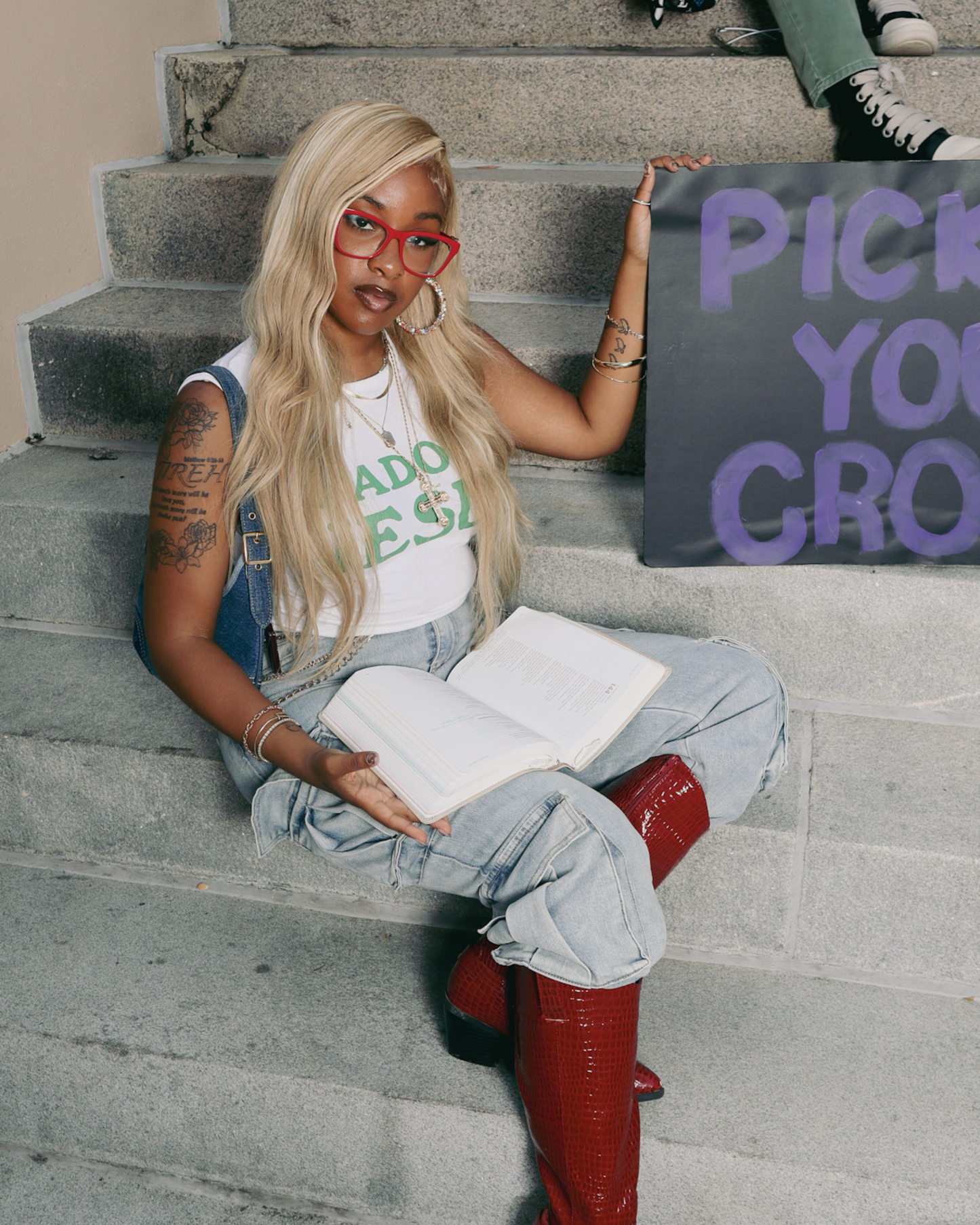 J’ADORE JESUS Tank (White)