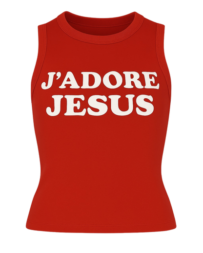 J’ADORE JESUS Tank (Red)