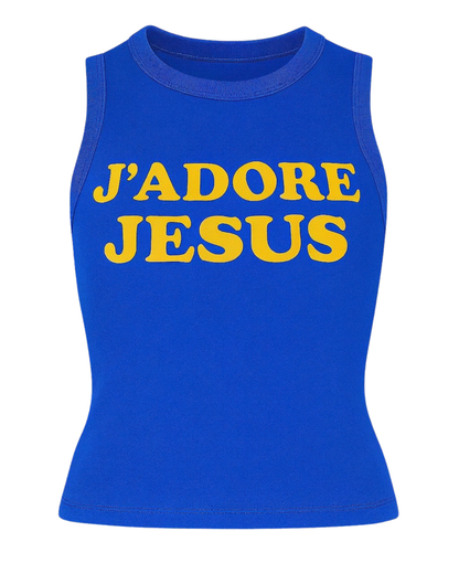 J’ADORE JESUS Tank (Blue)